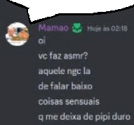 a screenshot of a discord conversation with a speech bubble .