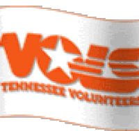 a tennessee volunteer flag with an orange star