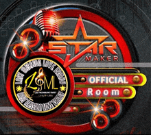 a star maker official room logo with a microphone