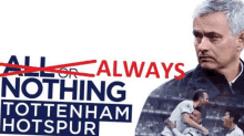 a poster for tottenham hotspur with a man on it