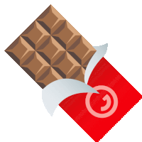 an icon of a chocolate bar with a red wrapper