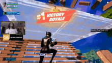 a video game screen shows a victory royale