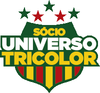 a green and yellow logo that says universo tricolor on it