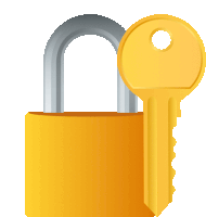 an illustration of a padlock and two keys