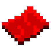 a pixel art illustration of a red block on a white background .