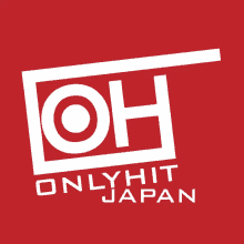 a red background with a white logo for oh only hit japan