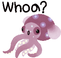 a drawing of an octopus with the words whoa below it