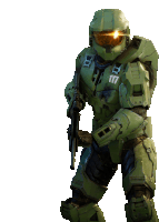 a man in a green armor with the number 117 on his chest