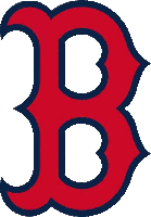 a red and blue logo for the boston red sox is shown