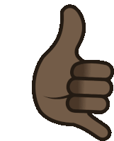 a cartoon hand is giving a thumbs up sign