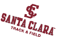 a logo for santa clara track and field with a tm logo