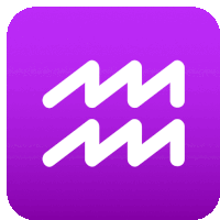 a purple square with a white icon that says m on it