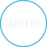 a blue circle with the words blue protocol written inside of it