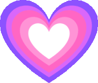 a purple and pink heart with a white heart in the middle