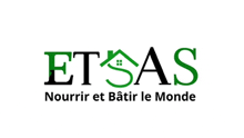 a logo for a company called etas with a house on it