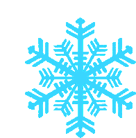 a blue snowflake on a white background with arrows pointing in different directions