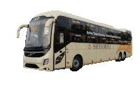 a white bus with the word shivamoli on it