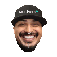 a man with a beard wears a hat that says multivers