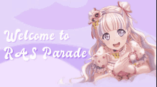 a welcome to ras parade poster with a girl