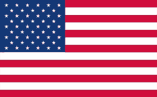 the flag of the united states of america is red white and blue