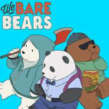 a poster for we bare bears with three bears on it