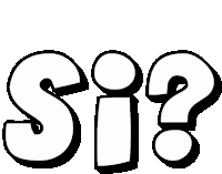 a drawing of the word si with a question mark