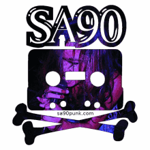 a logo for sa90punk.com shows a woman holding a microphone