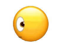 a yellow smiley face with a big eye