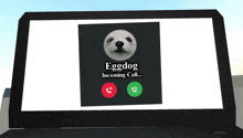 an eggdog incoming call is displayed on a computer screen