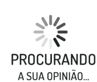 a logo that says procurando a sua opinion on it