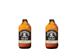 two bottles of bundaberg ginger root and lemon peel