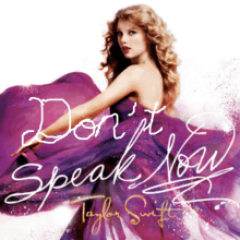 a woman in a purple dress is on the cover of taylor swift 's album