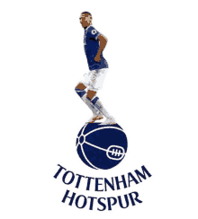 a tottenham hotspur logo with a soccer player on top