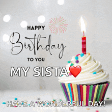 a happy birthday to you my sista have a wonderful day card