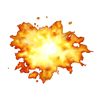 a large explosion with a white background