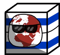 a cartoon drawing of a globe wearing sunglasses in a box