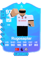 a soccer card with the name rugosaplar on the bottom