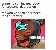 a meme about winter is coming get ready for seasonal depression