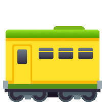 an illustration of a yellow and green train