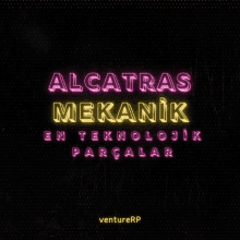 a neon sign that says alcatras mekanik