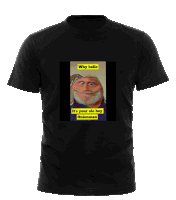 a black t-shirt with a picture of an old man and the words why hello it 's your old boy onionman