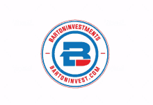 a logo for barton investments with a red white and blue logo