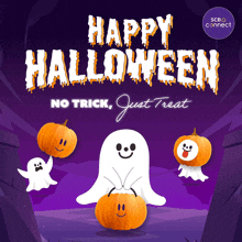 an advertisement for scb connect that says happy halloween no trick just treat