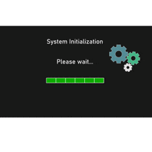 a screen that says system initialization please wait on it