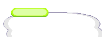 a pixel art illustration of a green button on a white background