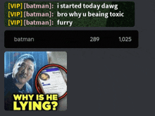 a screenshot of a chat with batman and wong