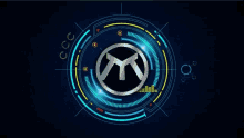 a futuristic logo with the letter y in the middle