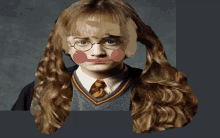 hermione granger from harry potter with glasses and a tie