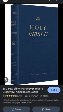 a picture of a holy bible on amazon