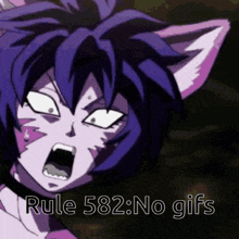 rule 582 : no gifs is written on a cartoon character